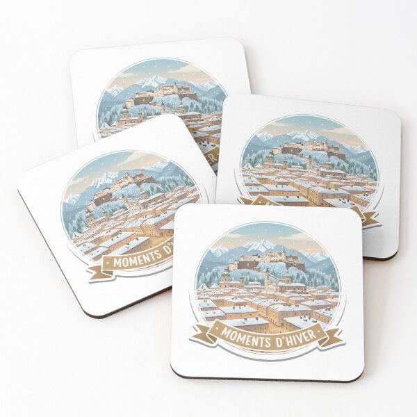 Item preview, Salzburg Moments d’Hiver – Cozy Alpine Winter City Sticker designed and sold by Imaginarium of Chaos falcon88 .