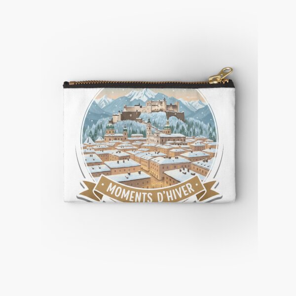 Item preview, Salzburg Moments d’Hiver – Cozy Alpine Winter City Sticker designed and sold by Imaginarium of Chaos falcon88 .