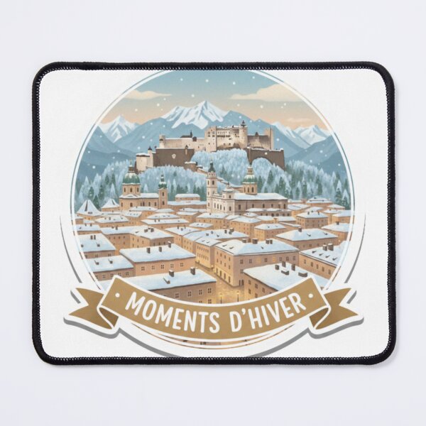 Item preview, Salzburg Moments d’Hiver – Cozy Alpine Winter City Sticker designed and sold by Imaginarium of Chaos falcon88 .