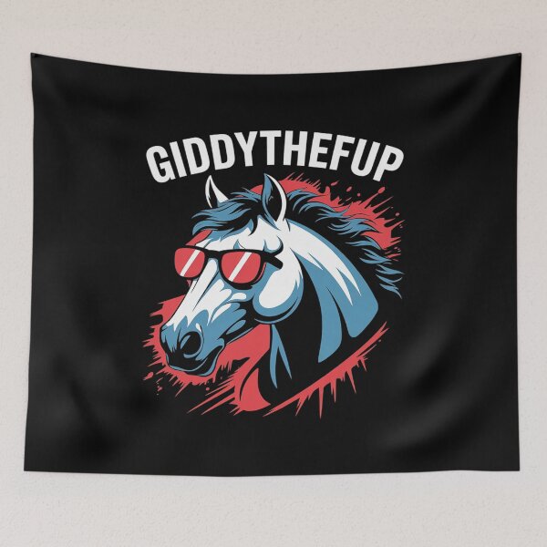 Item preview, Giddythefup Funny Horse Racing Race Horses With Sunglasses  designed and sold by VerseFarm.