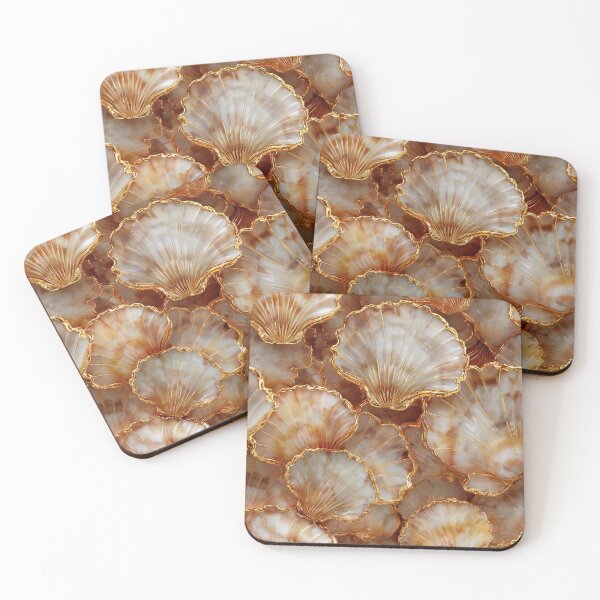 Item preview, Golden Pearl Scallop Shells designed and sold by Patterns & Love .