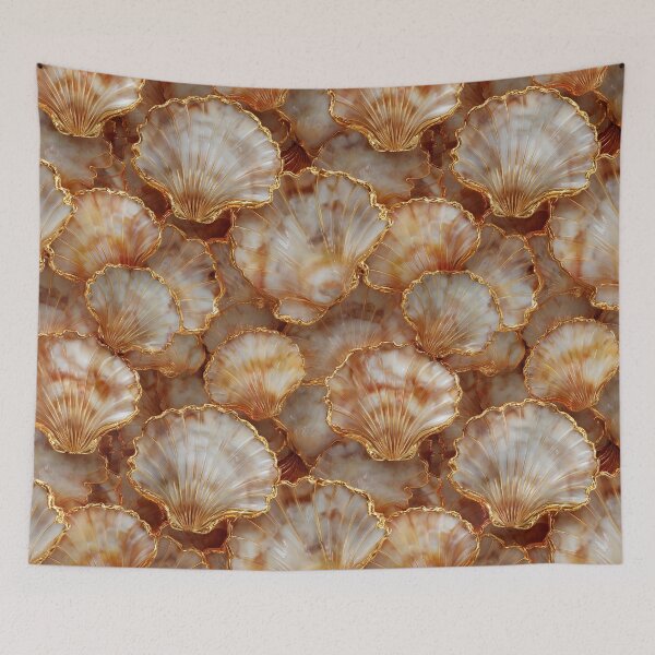 Item preview, Golden Pearl Scallop Shells designed and sold by Patterns & Love .