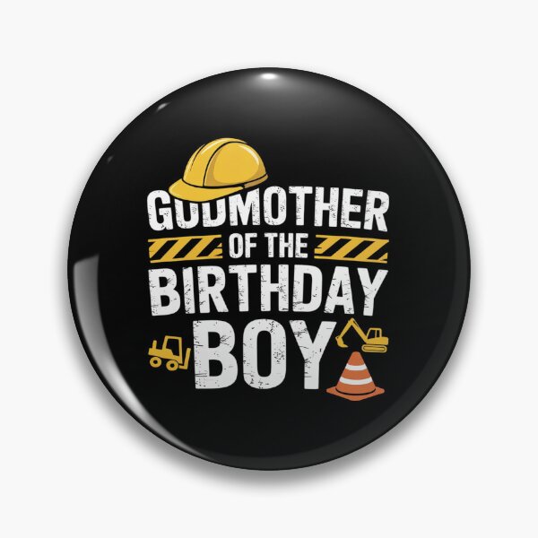 Item preview, Godmother of birthday boy matching family construction party  designed and sold by VerseFarm.