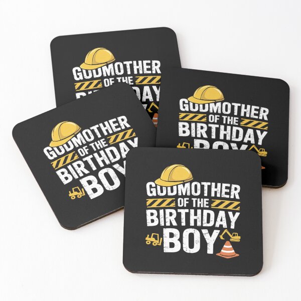 Item preview, Godmother of birthday boy matching family construction party  designed and sold by VerseFarm.
