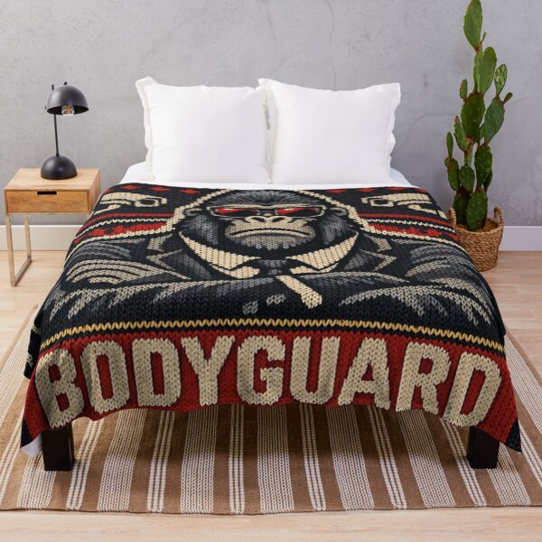 Item preview, Cool Bodyguard Gorilla – Retro Knitting Pattern Illustration designed and sold by Mauswohn.
