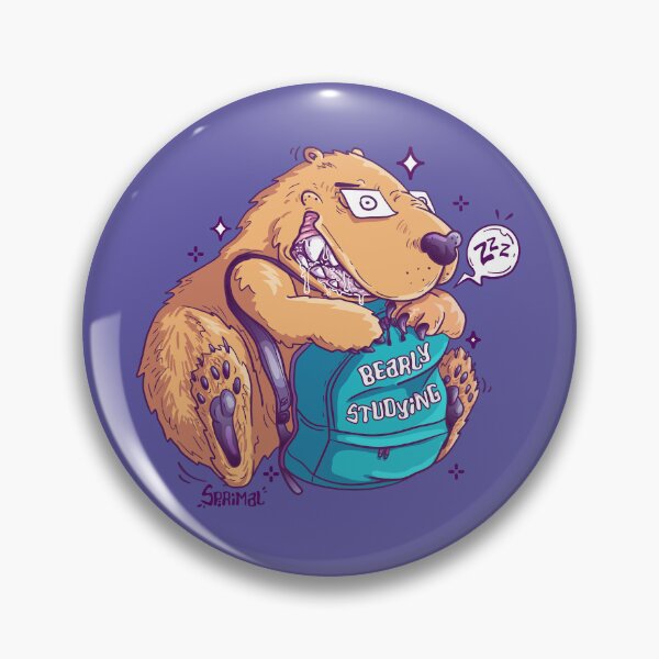 Item preview, Bearly studying - bear pun designed and sold by SPIRIMAL.