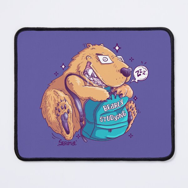 Item preview, Bearly studying - bear pun designed and sold by SPIRIMAL.