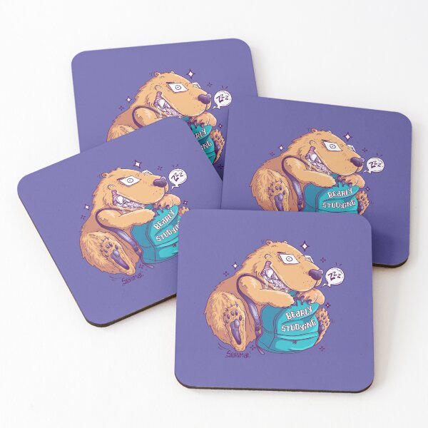 Item preview, Bearly studying - bear pun designed and sold by SPIRIMAL.