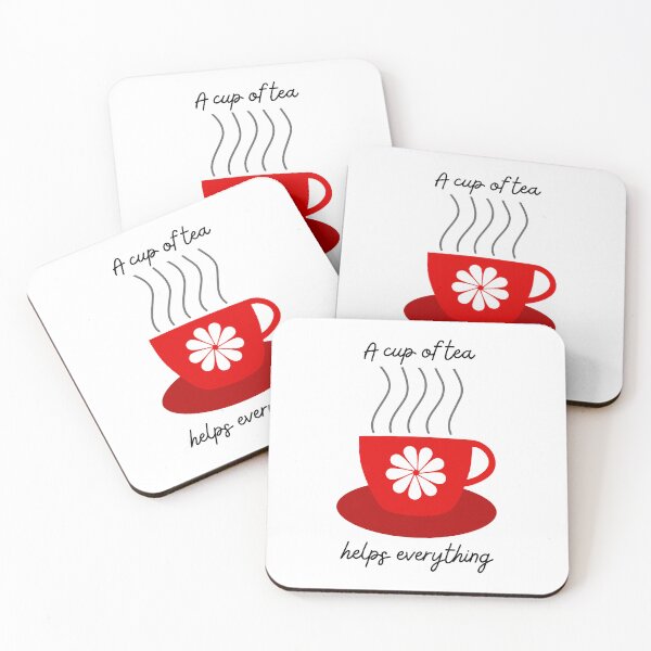 Item preview, A Cup of Tea Helps Everything / Tea Cup / Teacup designed and sold by Stick People Designs.