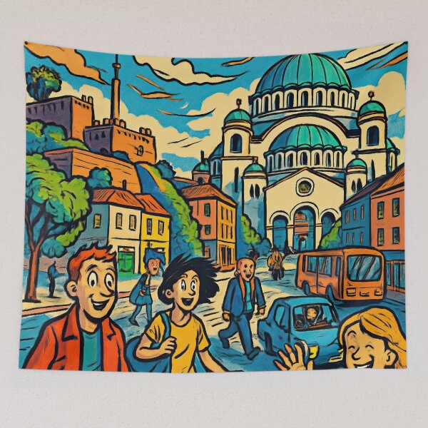 Item preview, Belgrade, city | Comics style - Cartoon designed and sold by ComicsFactory.