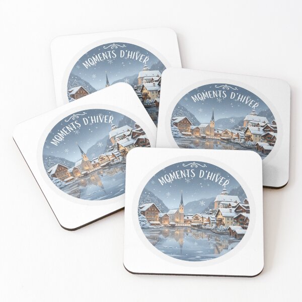 Item preview, Hallstatt Moments d’Hiver – Cozy Alpine Village Winter Sticker designed and sold by Imaginarium of Chaos falcon88 .