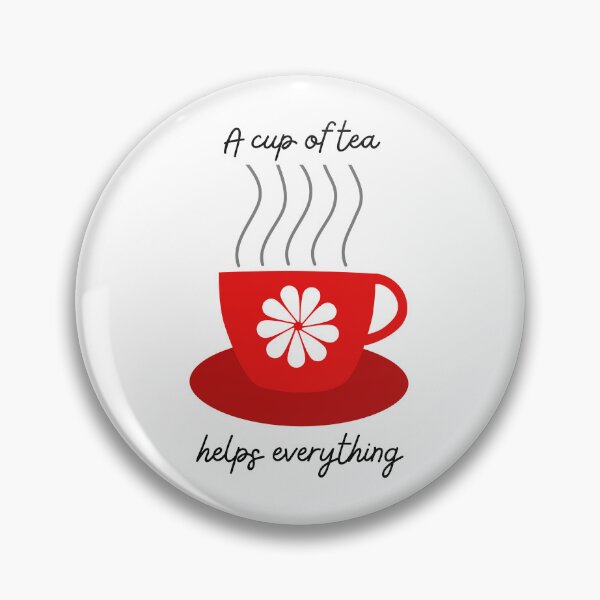 Artikelvorschau, Eine Tasse Tee hilft bei allem / Teetasse / Teetasse entworfen und verkauft von Stick People Designs.