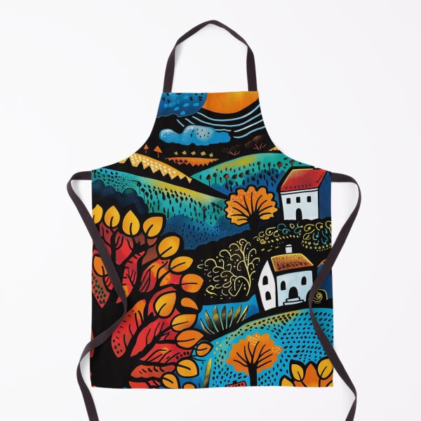 Item preview, Autumn Folk Landscape designed and sold by nillaharum.