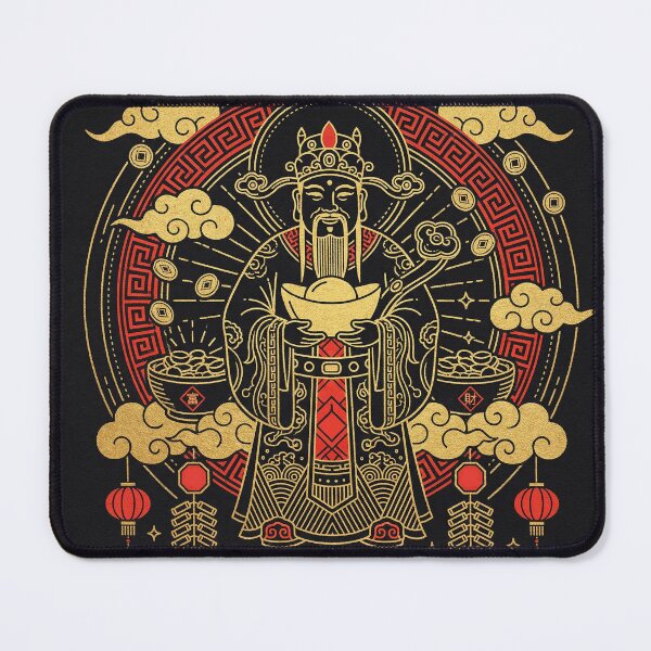Item preview, Golden Caishen God of Wealth Prosperity Emblem designed and sold by zzz888.