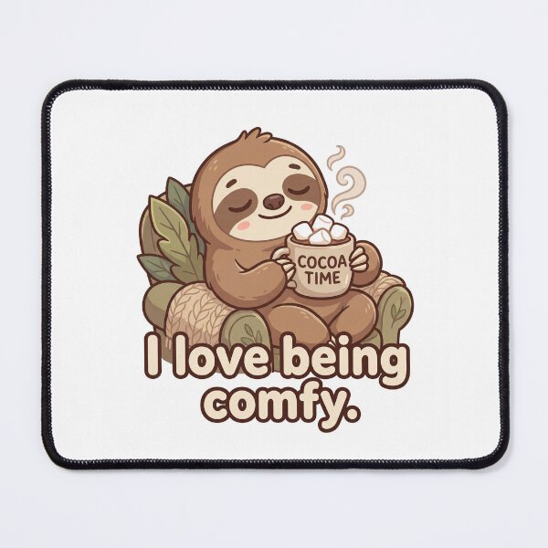 Item preview, Sloth with a hot coco Cute I love being Comfy design designed and sold by Vintage Designs +.