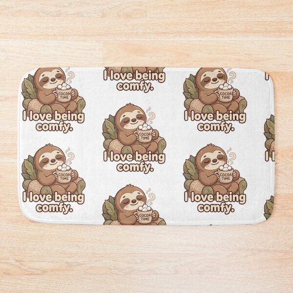 Item preview, Sloth with a hot coco Cute I love being Comfy design designed and sold by Vintage Designs +.