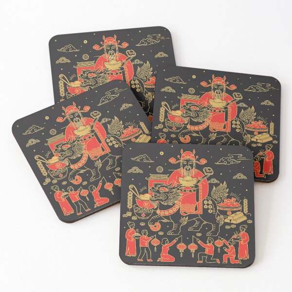 Item preview, God of Wealth Caishen Riding Tiger Prosperity Art designed and sold by zzz888.