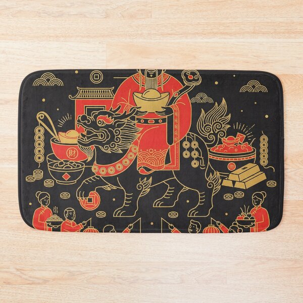 Item preview, God of Wealth Caishen Riding Tiger Prosperity Art designed and sold by zzz888.