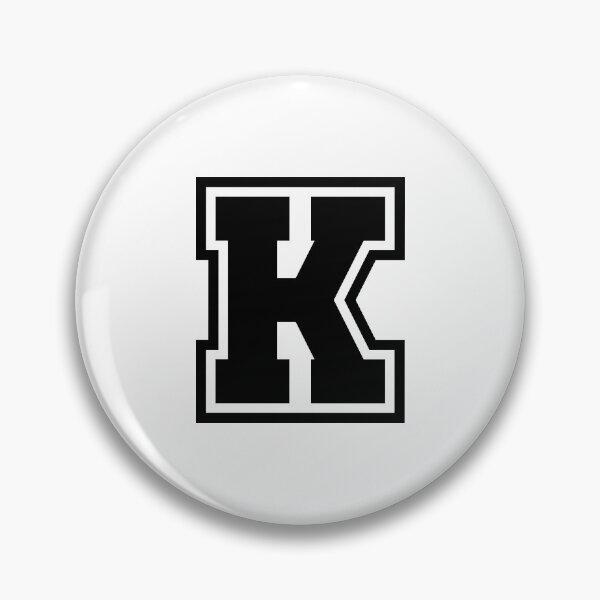 Item preview, Black K - Classic Stylized Initial Alphabet Letter designed and sold by stickerorange.
