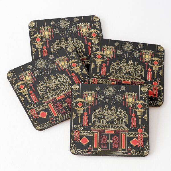 Item preview, Lunar New Year Family Reunion and Door Gods designed and sold by zzz888.