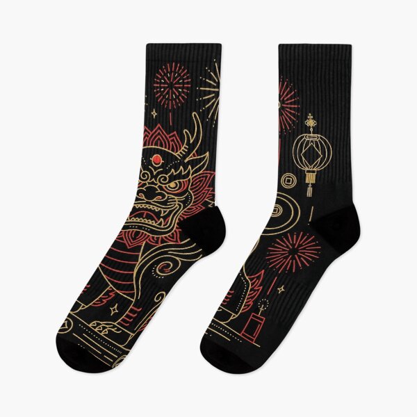Item preview, Festive Golden Nian Beast and Fireworks Celebration designed and sold by zzz888.