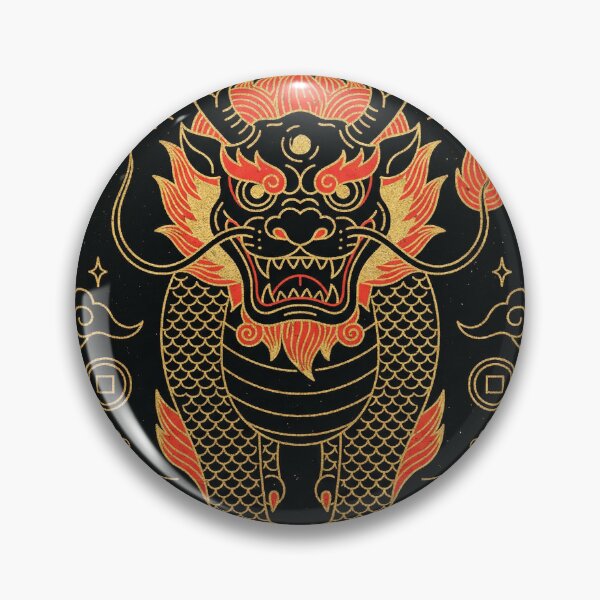 Item preview, Symmetrical Golden Nian Beast and Firecrackers designed and sold by zzz888.