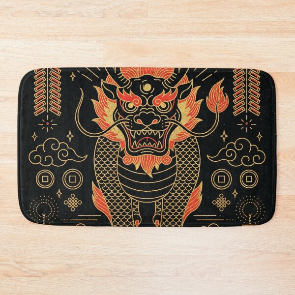 Item preview, Symmetrical Golden Nian Beast and Firecrackers designed and sold by zzz888.