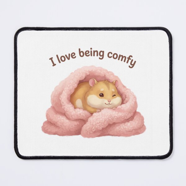 Item preview, Hamster in a blanket Cute I love being Comfy design designed and sold by Vintage Designs +.