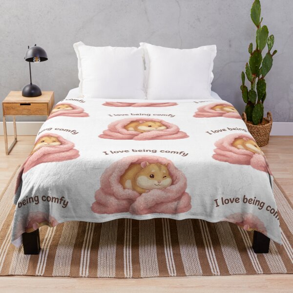 Item preview, Hamster in a blanket Cute I love being Comfy design designed and sold by Vintage Designs +.