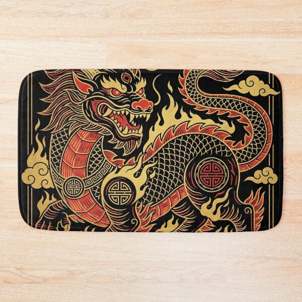 Item preview, Fierce Golden Chinese Dragon Guardian Beast designed and sold by zzz888.