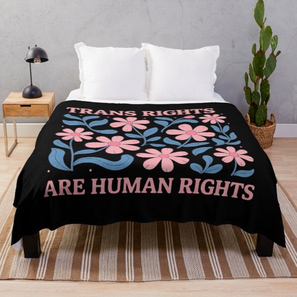 Item preview, Trans Rights are Human Rights Floral LGBTQ Pride Transgender designed and sold by comptorasunfia.