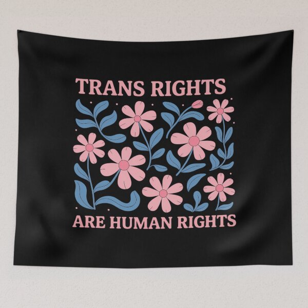 Item preview, Trans Rights are Human Rights Floral LGBTQ Pride Transgender designed and sold by comptorasunfia.