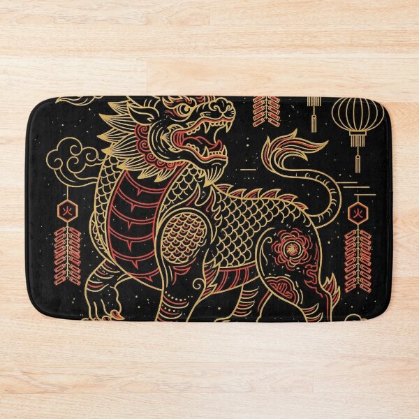 Item preview, Golden Nian Beast and Firecrackers Lunar New Year designed and sold by zzz888.