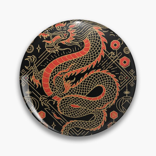 Item preview, Majestic Golden Chinese Dragon Lunar New Year Art designed and sold by zzz888.