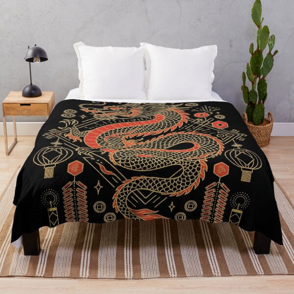 Item preview, Majestic Golden Chinese Dragon Lunar New Year Art designed and sold by zzz888.