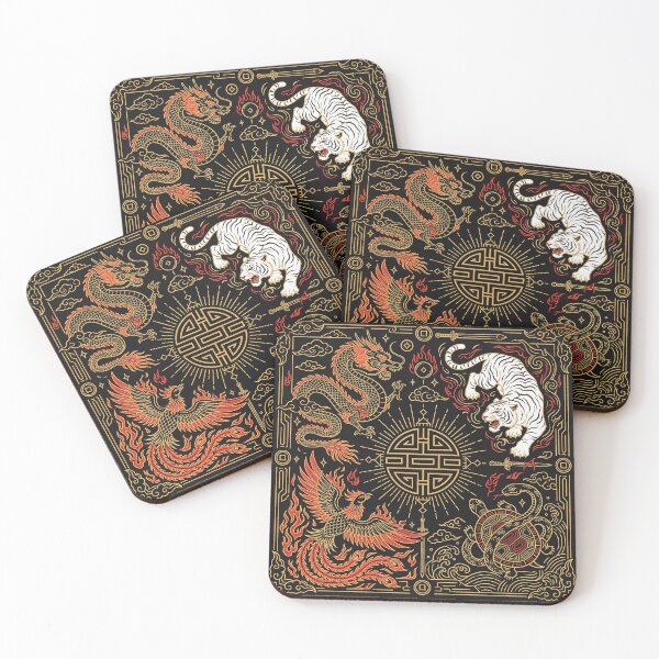 Item preview, The Four Celestial Guardians Ancient Chinese Mythology designed and sold by zzz888.