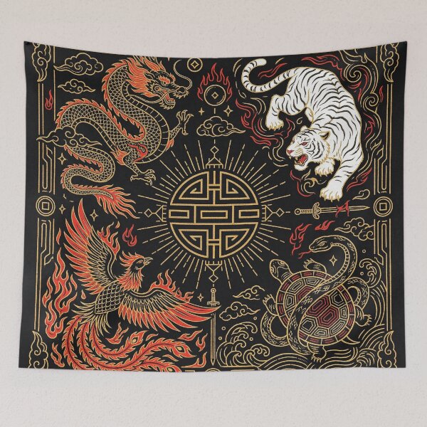 Item preview, The Four Celestial Guardians Ancient Chinese Mythology designed and sold by zzz888.