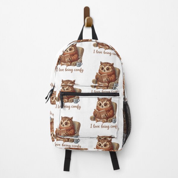 Item preview, Owl reading Cute I love being Comfy design designed and sold by Vintage Designs +.
