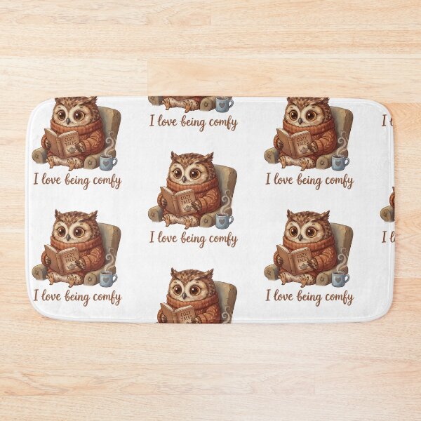 Item preview, Owl reading Cute I love being Comfy design designed and sold by Vintage Designs +.