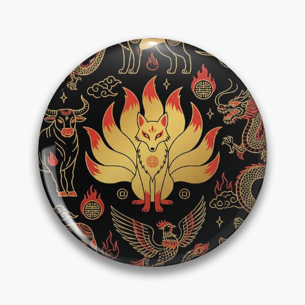 Item preview, Golden Nine Tailed Fox and Sacred Eastern Beasts designed and sold by zzz888.