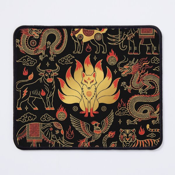 Item preview, Golden Nine Tailed Fox and Sacred Eastern Beasts designed and sold by zzz888.