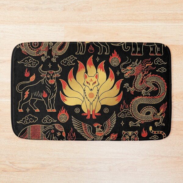 Item preview, Golden Nine Tailed Fox and Sacred Eastern Beasts designed and sold by zzz888.