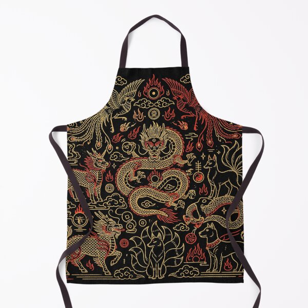 Item preview, Golden Divine Assembly Dragon Phoenix and Nine Tailed Fox designed and sold by zzz888.