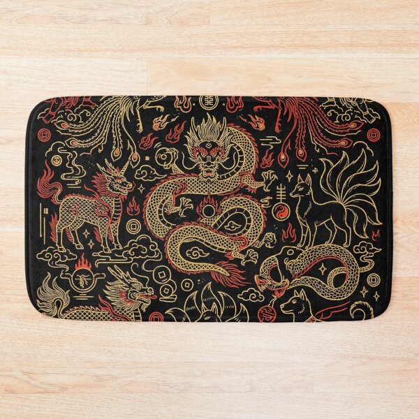 Item preview, Golden Divine Assembly Dragon Phoenix and Nine Tailed Fox designed and sold by zzz888.