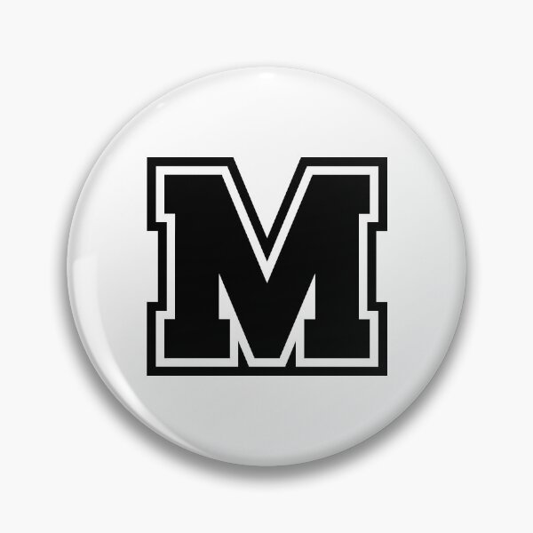 Item preview, Black M - Classic Stylized Initial Alphabet Letter designed and sold by stickerorange.