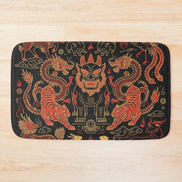 Item preview, Red and Gold Eastern Mythology Zodiac Beast Assemblage designed and sold by zzz888.