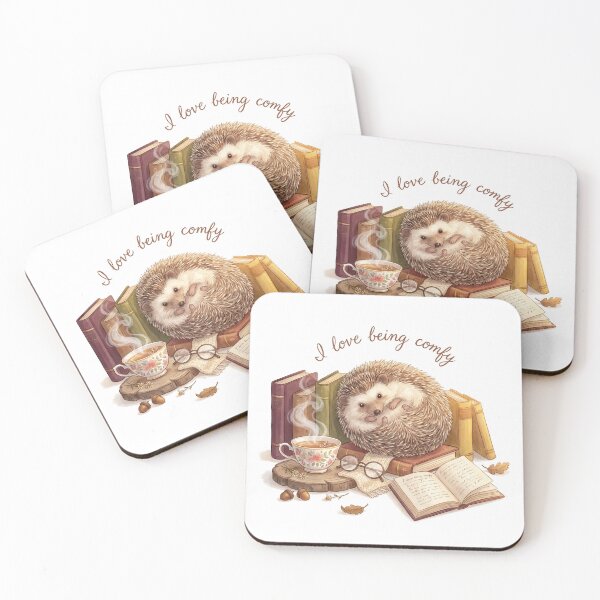 Item preview, Hedgehog Cute I love being Comfy design designed and sold by Vintage Designs +.