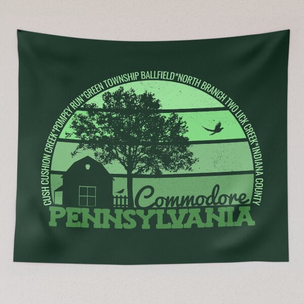 Item preview, Commodore Pennsylvania Sunset Retro Vintage Local Pride Logo designed and sold by CRHPOD20.