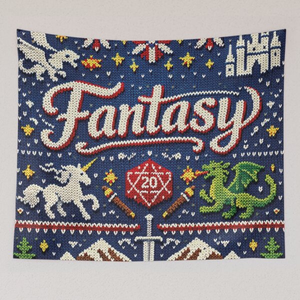 Item preview, I love fantasy knitting patterns – magical retro illustration designed and sold by Mauswohn.