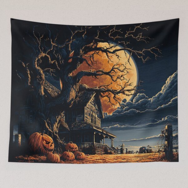 Item preview, Haunted Pumpkin House designed and sold by nillaharum.